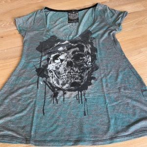 Crash and Burn Skull T